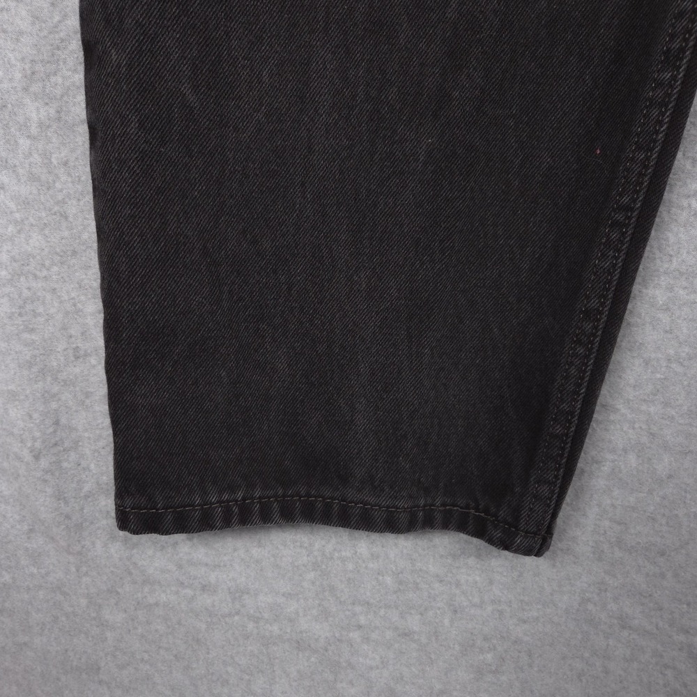 Levis 550 Mens Size 40x30 Black Denim Relaxed Fit Tapered Leg Jeans - Picture 8 of 16